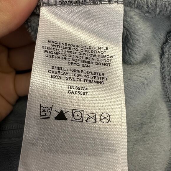 Columbia Gray Black Hooded Fleece Zip Up Jacket Large Lightweight Fall - Picture 6 of 7